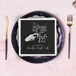 Guardanapo De Papel Bride or Die Floral Gothic Bachelorette Party