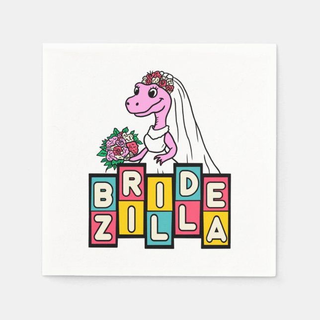 Guardanapo De Papel Bride Zilla Retro (Frente)