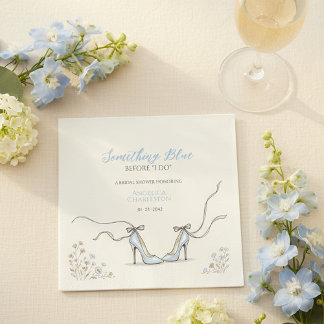 Guardanapo De Papel Bridesmaids Something Blue Bridal Shower