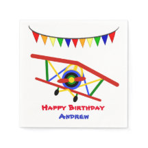 Bright Airplane Birthday Boy