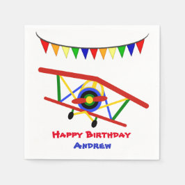 Guardanapo De Papel Bright Airplane Birthday Boy