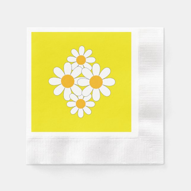 Guardanapo De Papel Bright and Bold Daisy (Frente)