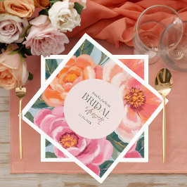 Guardanapo De Papel bright and bold vibrant floral bridal shower