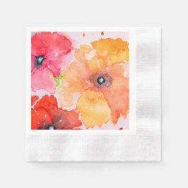 Guardanapo De Papel Bright Floral Watercolor Napkin