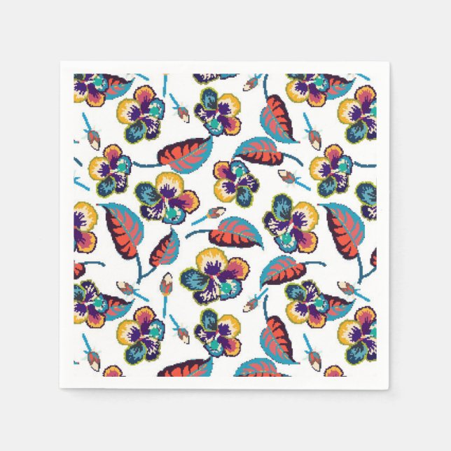 Guardanapo De Papel Bright Hibiscus Pattern (Frente)