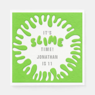 Guardanapo De Papel Bright neon green slime party