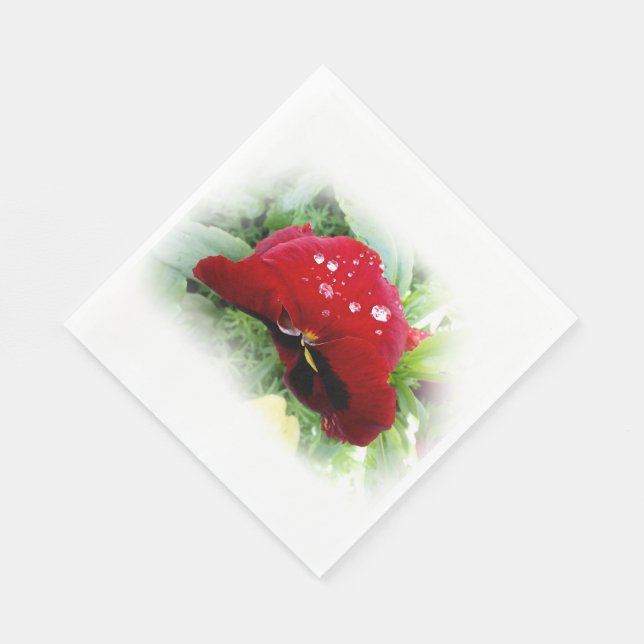 Guardanapo De Papel Bright Red Pansy (Quina)