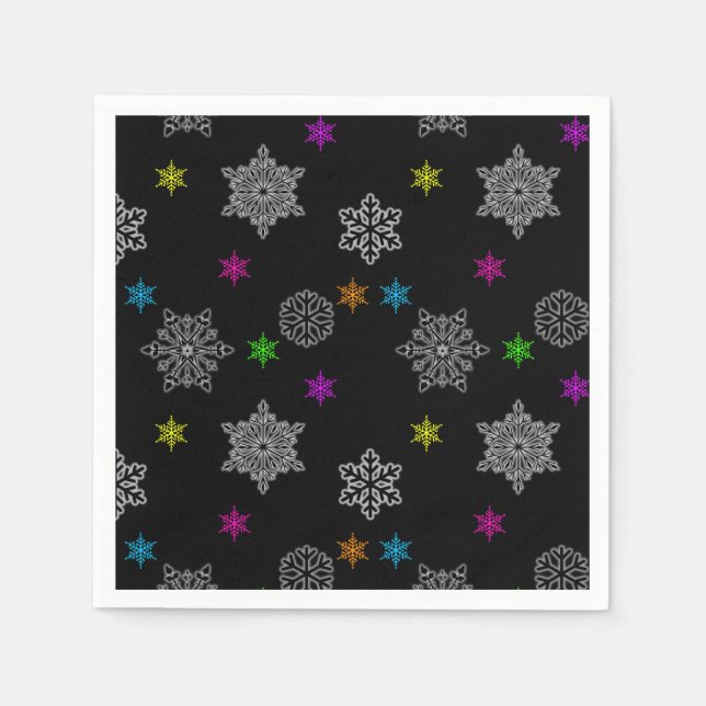 Guardanapo De Papel Bright Snowflake Napkins (Frente)