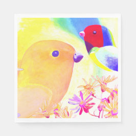 Guardanapo De Papel Bright Tie-Dye Birds