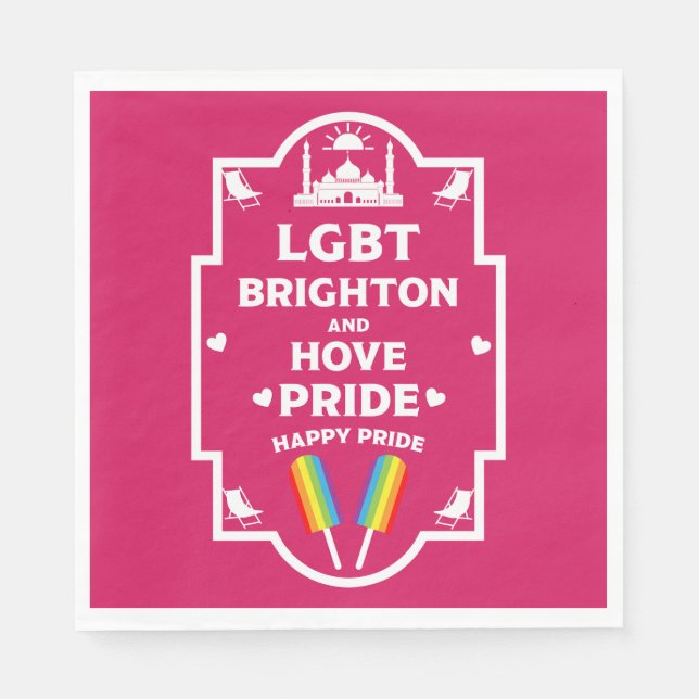 Guardanapo De Papel Brighton Orgulho gay (Frente)