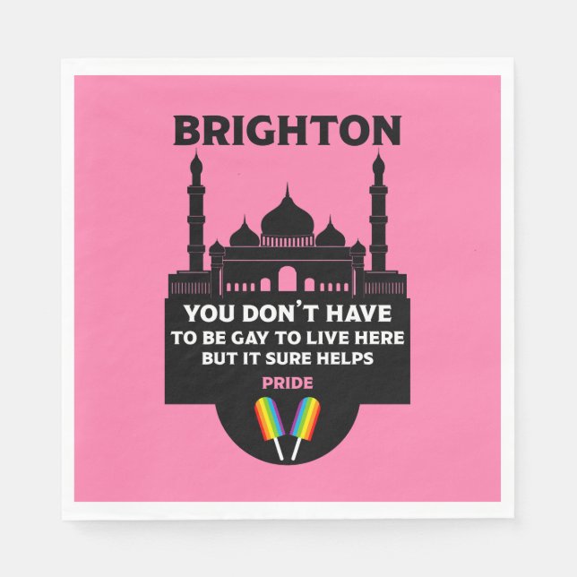 Guardanapo De Papel Brighton Orgulho gay (Frente)