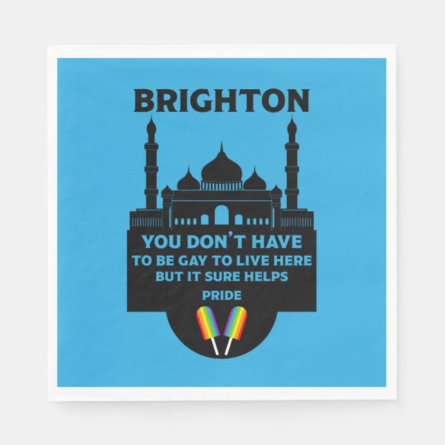 Guardanapo De Papel Brighton Orgulho gay (Frente)