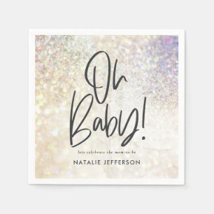 Guardanapo De Papel Brilho na festa do chá de fraldas