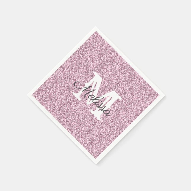 Guardanapo De Papel Brilho Roxo e Monograma Espontilhado Nápoles (Canto)