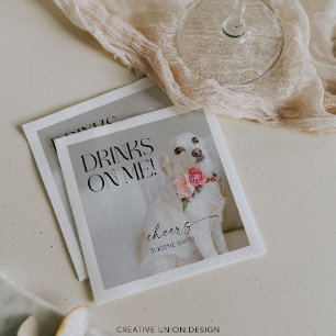 Guardanapo De Papel Brincadeira Moderna Bebe Em Mim Foto Pet Wedding N