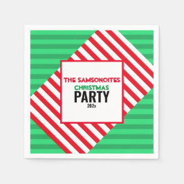 Guardanapo De Papel Brincadeira Red & Green Christmas Party Custom Nap