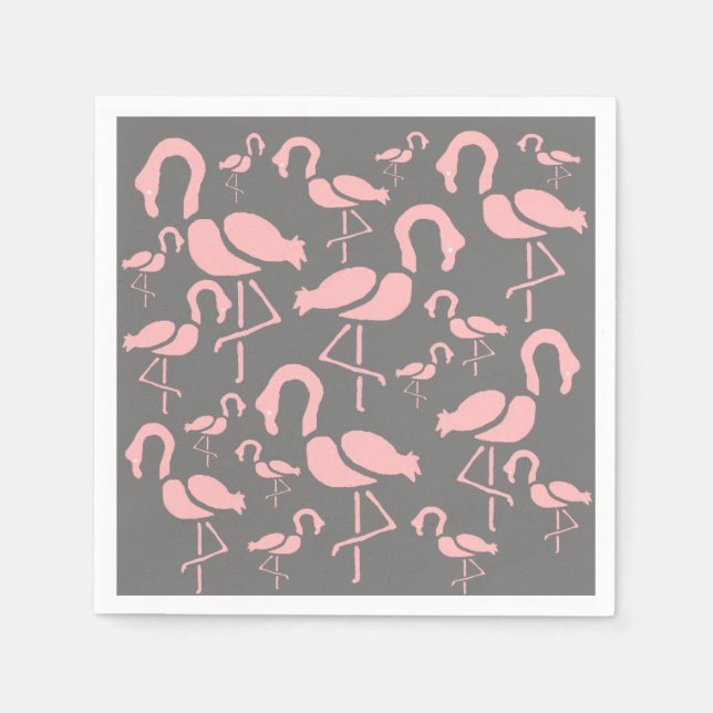 Guardanapo De Papel Brincadeira Rosa Flamingo (Frente)