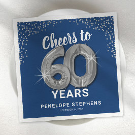 Guardanapo De Papel Brinde aos 60 Anos de Aniversário Adulto