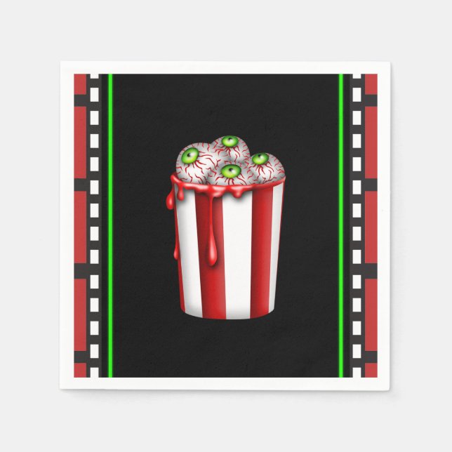 Guardanapo De Papel Brinde de festa de terror de Halloween do Olho de  (Frente)