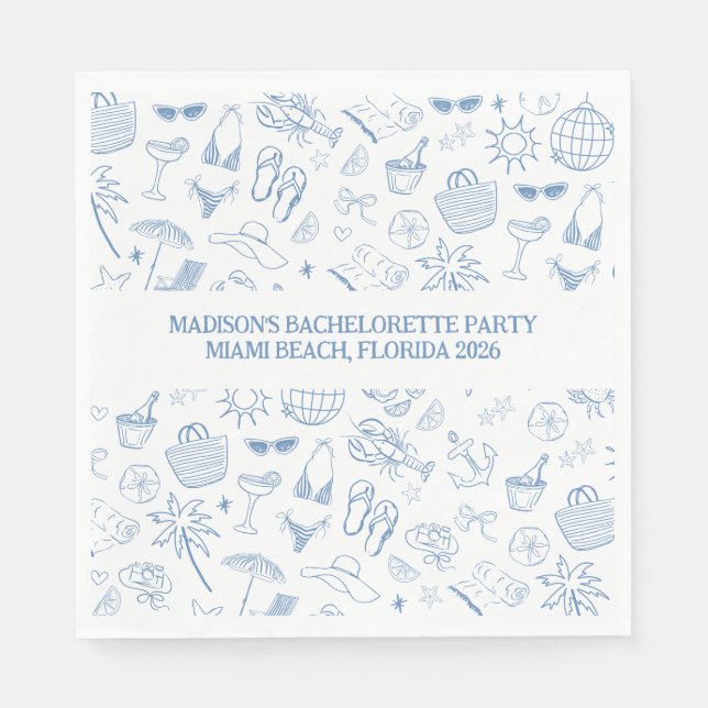 Guardanapo De Papel Brinde Final Caprichoso na Costa Azul (Frente)