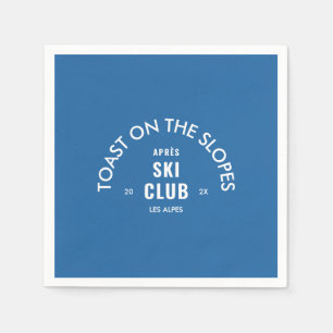 Guardanapo De Papel Brinde Nas Encostas Après Ski Club Céu Azul