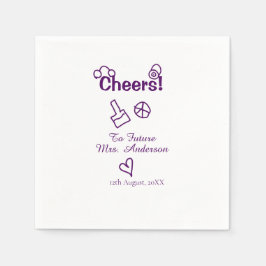 Guardanapo De Papel Brindemos à futura Sra. adicione o nome da noiva r