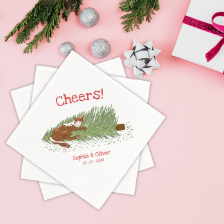 Guardanapo De Papel Brindes Engraçados do Gato Laranja vs Árvore de Na