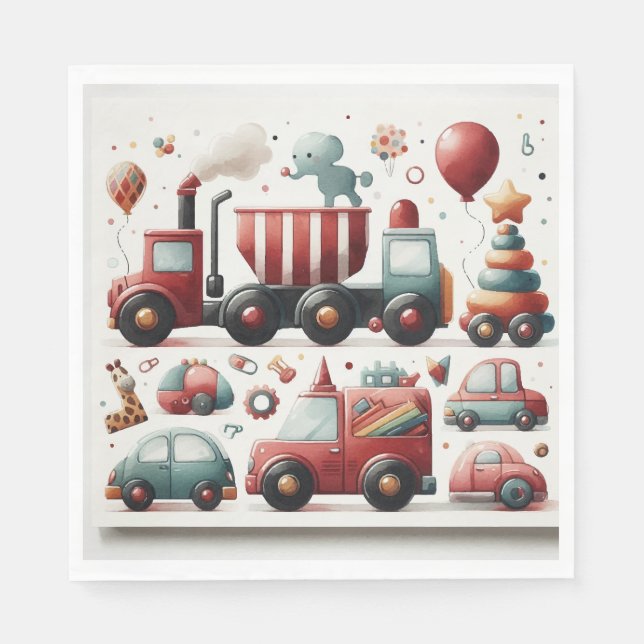 Guardanapo De Papel Brinquedo de carros (Frente)