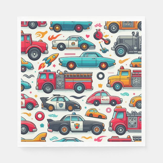 Guardanapo De Papel Brinquedos automóveis (Frente)