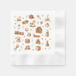 Guardanapo De Papel Brinquedos de Bebê Boho