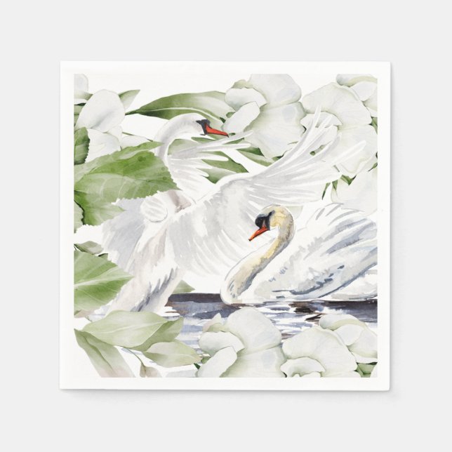 Guardanapo De Papel British Swan floral SET OF 50 (Frente)