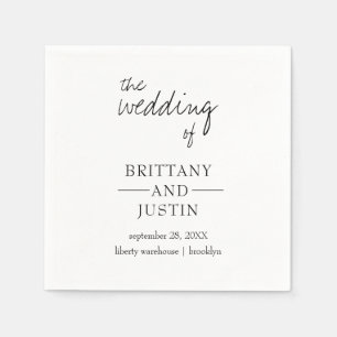 Guardanapo De Papel Brittany Elegant Modern Black White Coctail