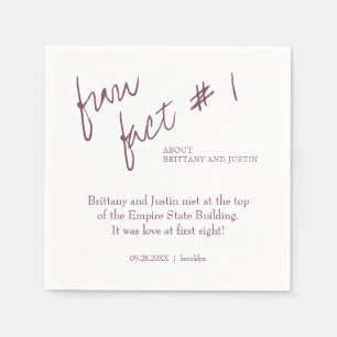 Guardanapo De Papel Brittany Modern Plum Purple Fact #1 Casamento