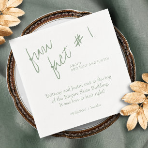 Guardanapo De Papel Brittany Modern Sage — Fato de Diversão Verde #