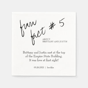 Guardanapo De Papel Brittany Simple Black White Fact #5 Casamento