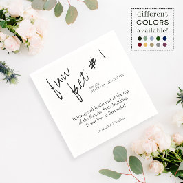 Guardanapo De Papel Brittany Simple Black White Fun Fact #1 Cocktail