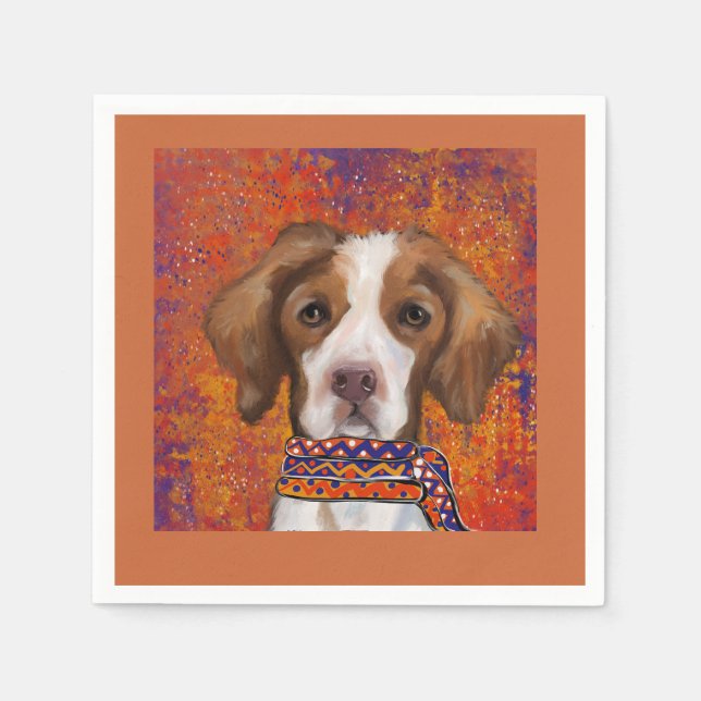 Guardanapo De Papel Brittany Spaniel (Frente)