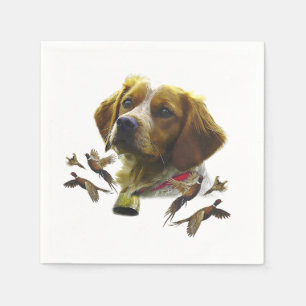 Guardanapo De Papel Brittany Spaniel Art ,