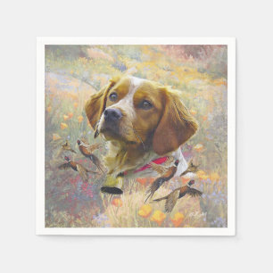 Guardanapo De Papel Brittany Spaniel Art ,