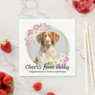Guardanapo De Papel Brittany Spaniel I Do Too Napkins com foto de cães