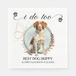 Guardanapo De Papel Brittany Spaniel I Do Too Napkins com foto de cães