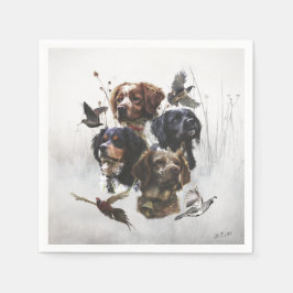 Guardanapo De Papel Brittany Spaniels , Estação de Caça de Pássaros