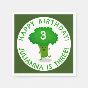 Guardanapo De Papel Brócolis dançarino bonito, aniversário personaliza