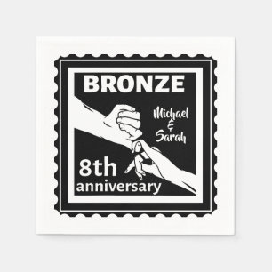 Guardanapo De Papel Bronze tradicional de aniversário de casamento