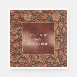 Guardanapo De Papel Brown Boho Floral