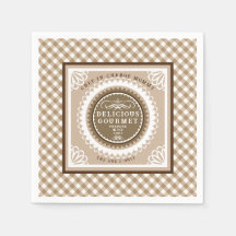 Brown Buffalo Gingham. Napkins