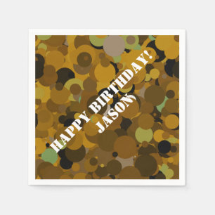 Guardanapo De Papel Brown Camouflage