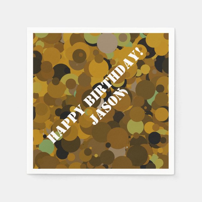 Guardanapo De Papel Brown Camouflage (Frente)