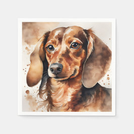 Guardanapo De Papel Brown Dachshund