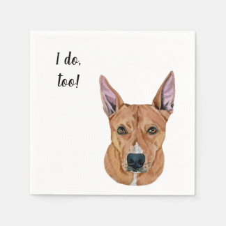 Guardanapo De Papel Brown Dog Custom Cocktail Napkin